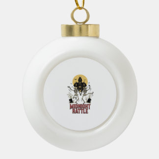 Tanzendes Skelett Halloween Verfluchtes Herrenhaus Keramik Kugel-Ornament