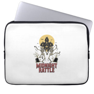 Tanzendes Skelett Halloween Verlassenes Herrenhaus Laptopschutzhülle