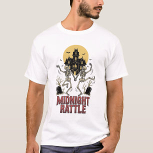 Tanzendes Skelett Halloween Verlassenes Herrenhaus T-Shirt