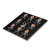 Tanzendes Skelett Kinder Halloween Fliese (Seite)