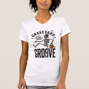 Tanzendes Skelett-Shirt mit Kürbis Vintage Hallowe T-Shirt