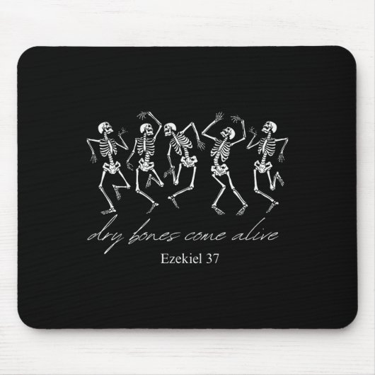 Tanzendes Skelett Trockene Knochen werden lebendig Mousepad (Vorne)