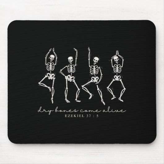 Tanzendes Skelett Trockene Knochen werden lebendig Mousepad (Vorne)
