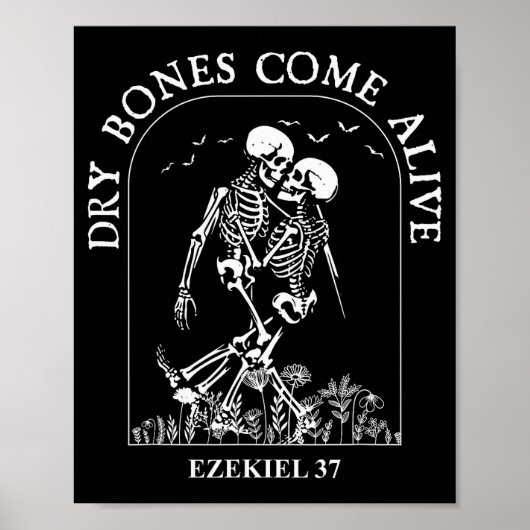 Tanzendes Skelett Trockene Knochen werden lebendig Poster (Vorne)