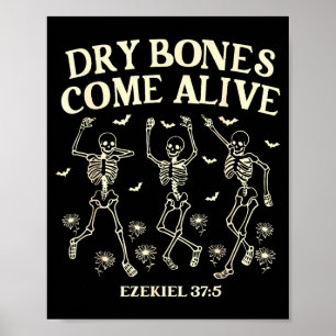 Tanzendes Skelett Trockene Knochen werden lebendig Poster