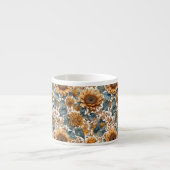 Tanzendes Sonnenblumen-Musterdesign Espressotasse (Vorderseite)