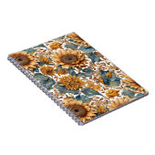 Tanzendes Sonnenblumen-Musterdesign Notizblock (Rechte Seite)