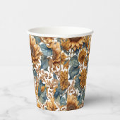 Tanzendes Sonnenblumen-Musterdesign Pappbecher (Rechts)