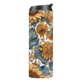 Tanzendes Sonnenblumen-Musterdesign Thermosbecher (Nach links gedreht)