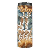 Tanzendes Sonnenblumen-Musterdesign Thermosbecher (Rückseite)