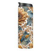 Tanzendes Sonnenblumen-Musterdesign Thermosbecher (Nach rechts gedreht)