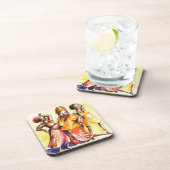 Tanzenfrauen Getränkeuntersetzer (Rechte Seite)