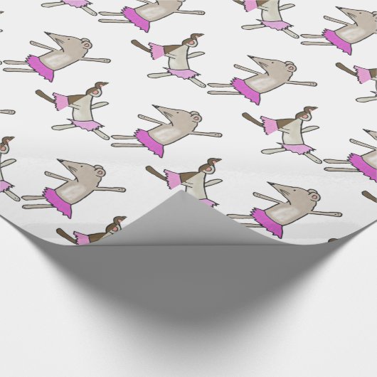 Tanzenmäuse Geschenkpapier (Ecke)