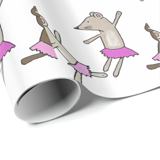 Tanzenmäuse Geschenkpapier (Rolleneckpunkt)