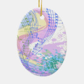 Tanzenmodeillustration mit dem hellen blauen Haar Keramik Ornament (Hinten)