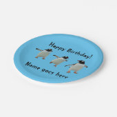 Tanzenpenguin-Party-Platte Pappteller (Schrägansicht)