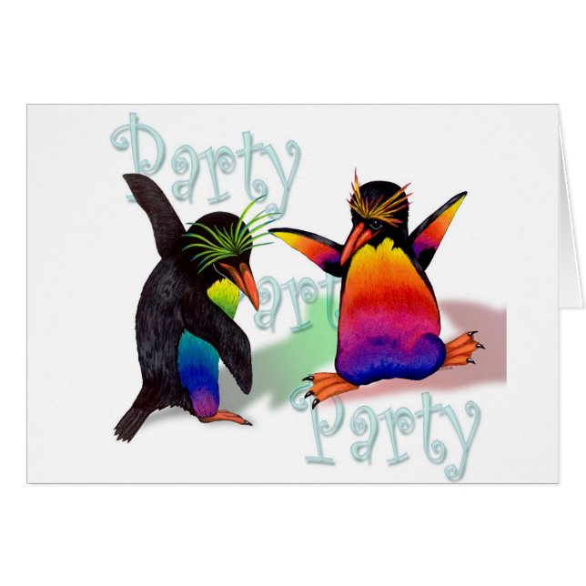 Tanzenpenguins-Party-Mitteilung (Vorderseite (Horizontal))