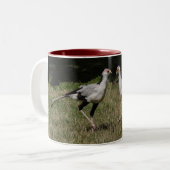 Tanzensekretärvogel-Tasse Zweifarbige Tasse (Vorderseite Links)