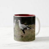 Tanzensekretärvogel-Tasse Zweifarbige Tasse (VorderseiteRechts)