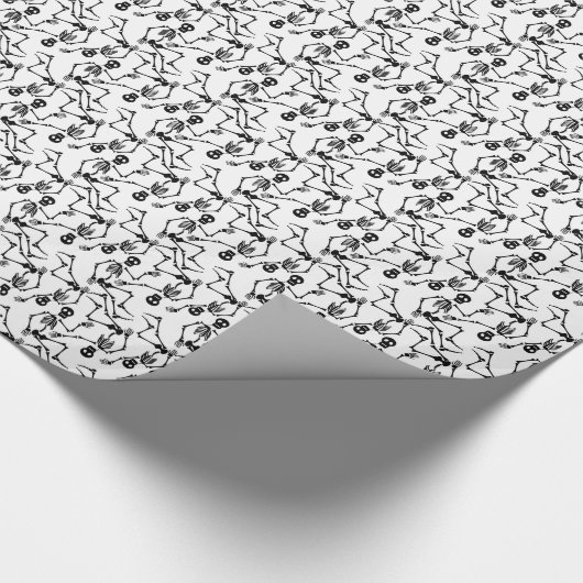 Tanzenskelette Geschenkpapier (Ecke)