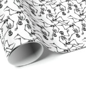 Tanzenskelette Geschenkpapier (Rolleneckpunkt)