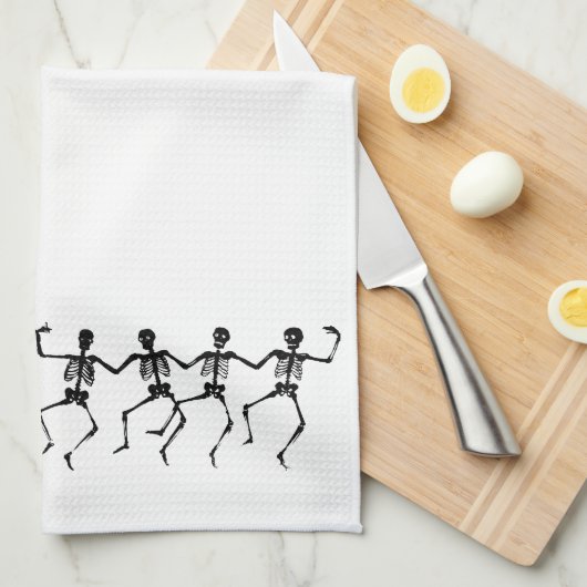 Tanzenskeletttuch Küchentuch (Viertel Falte)