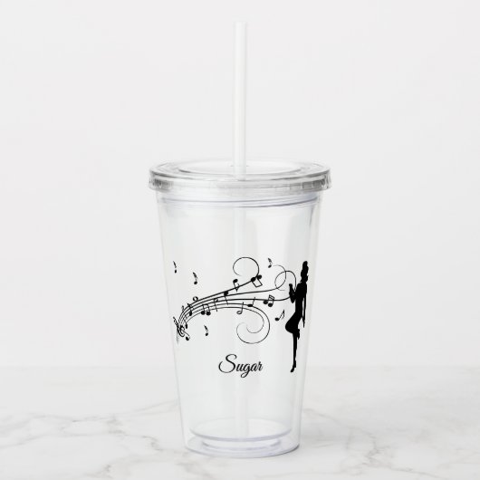 Tänzer Acryltrinkbecher (Vorderseite)