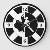 Tänzer Akrylic Wall Clock Große Wanduhr (Vorderseite)