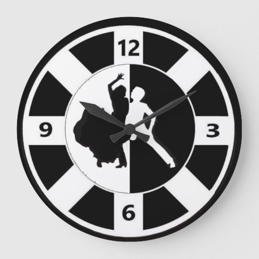 Tänzer Akrylic Wall Clock Große Wanduhr (Vorderseite)