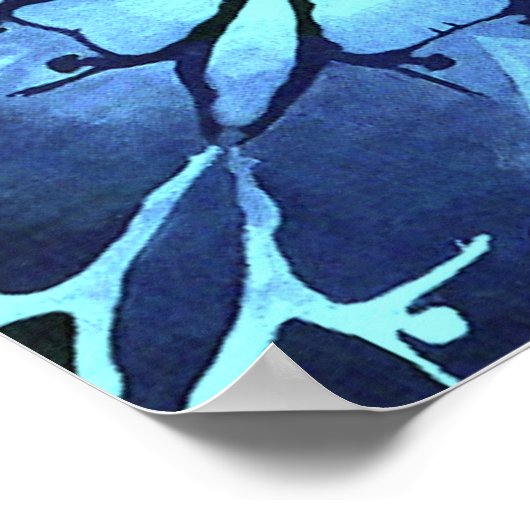 Tänzer (Aqua) (Portfolio Poster) Poster (Ecke)