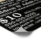 Tänzer auf Bühne, Tanzkurse für Werbung Poster (Ecke)