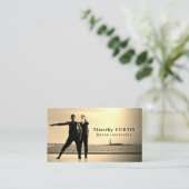 Tänzer auf Bühne, Tanzlehrer, Tänzer Visitenkarte (Stehend Vorderseite)