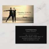 Tänzer auf Bühne, Tanzlehrer, Tänzer Visitenkarte (Vorne/Hinten)