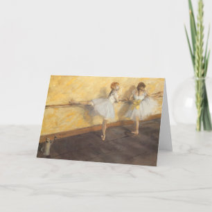 Tänzer auf der Bar von Edgar Degas, Vintages Balle Karte