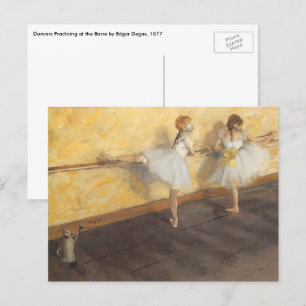 Tänzer auf der Bar von Edgar Degas, Vintages Balle Postkarte