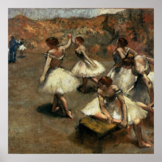 Tänzer auf der Bühne - Edgar Degas - c1889 Poster (Vorne)