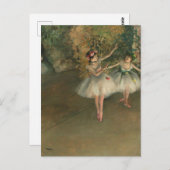 Tänzer auf einer Bühne Edgar Degas Postkarte (Vorne/Hinten)