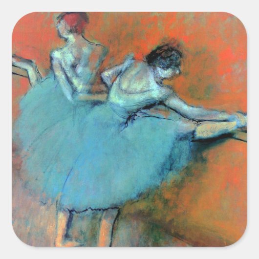 Tänzer bei der Bar von Degas Quadratischer Aufkleber (Vorderseite)