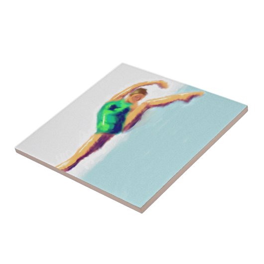 Tänzer-Bein angehobene Kunst Fliese (Seite)