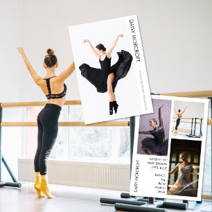 Tänzer Casting Foto Portfolio Comp Card Karte