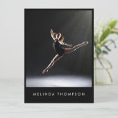 Tänzer Choreograf Comp Card 5 Foto QR Code Einladung (Stehend Vorderseite)