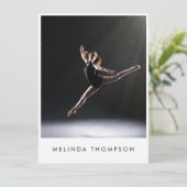 Tänzer Choreograf Comp Card 5 Foto QR Code Einladung (Stehend Vorderseite)