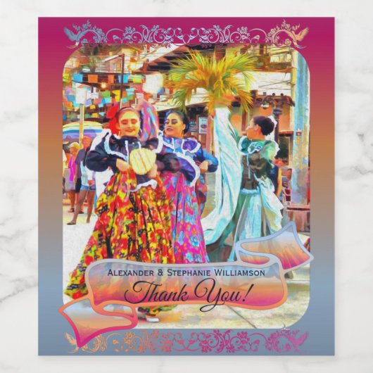 Tänzer - Danke 2549 Weinetikett (Einzelnes Label)