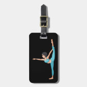 Tänzer, der Gepäckanhänger ausdehnt (Vorderseite vertikal)