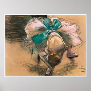 Tänzer, der ihr Schuh-Band, 1886, Edgar Degas Poster