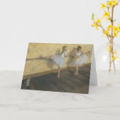 Tänzer, die an der Barre spielen | Edgar Degas Karte (Gelbe Blume)