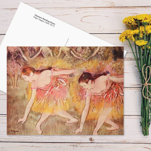 Tänzer, die Edgar Degas herunterspielen Postkarte