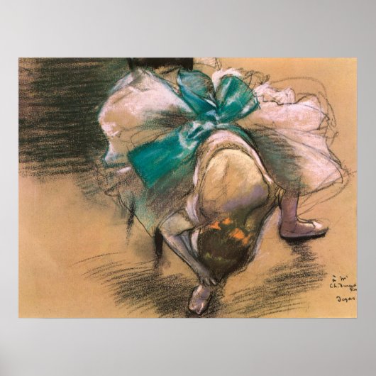 Tänzer, die ihre Ribbons von Edgar Degas binden Poster (Vorne)