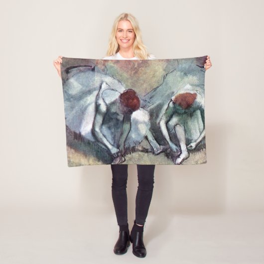 Tänzer, die ihre Schuhe binden, Edgar Degas Fleecedecke (Beispiel)