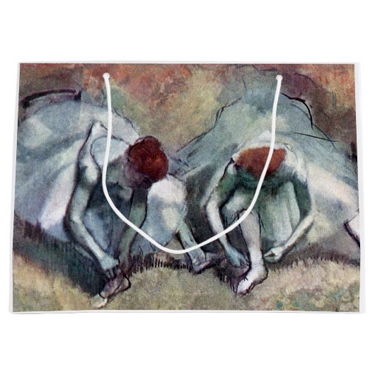 Tänzer, die ihre Schuhe binden, Edgar Degas Große Geschenktüte (Vorderseite)